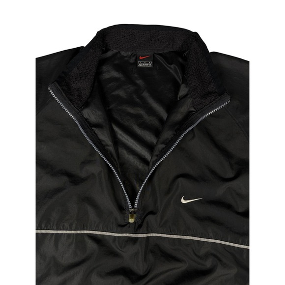 Nike Running Half Zip Pullover Jacket Men's Large Black Windbreaker Lightweight - Picture 7 of 11
